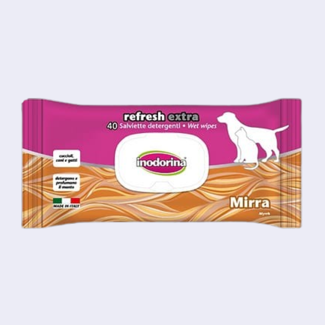 INODORINA A-REFRESH LINGETTES HUMIDES – 40 PCS MYRRHE ORIENTALE